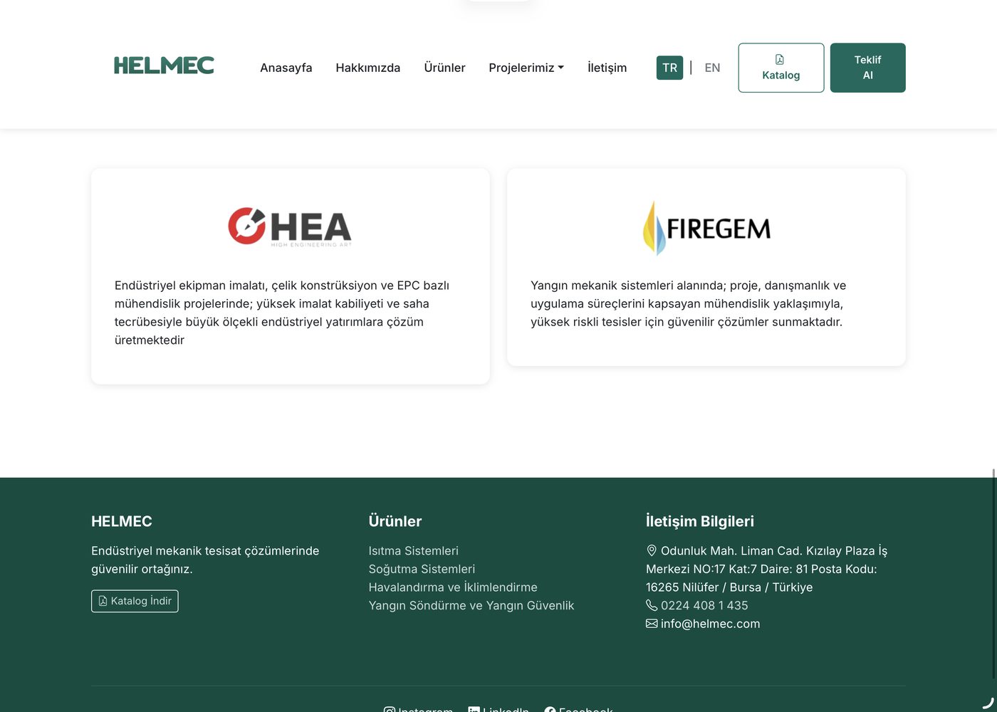 Helmec web sitesi