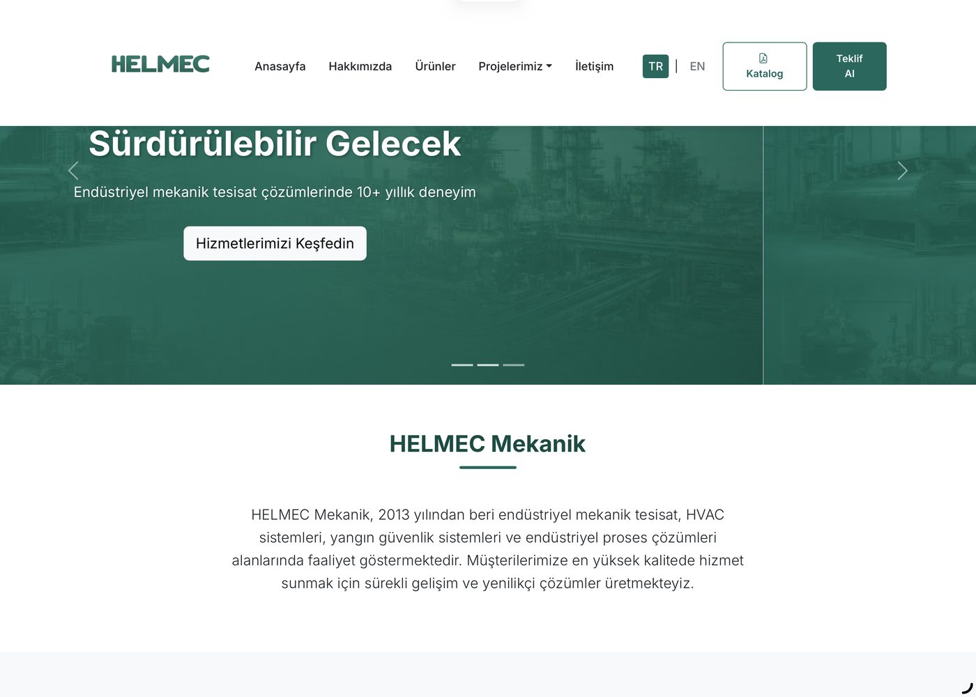 Helmec web sitesi hakkımızda