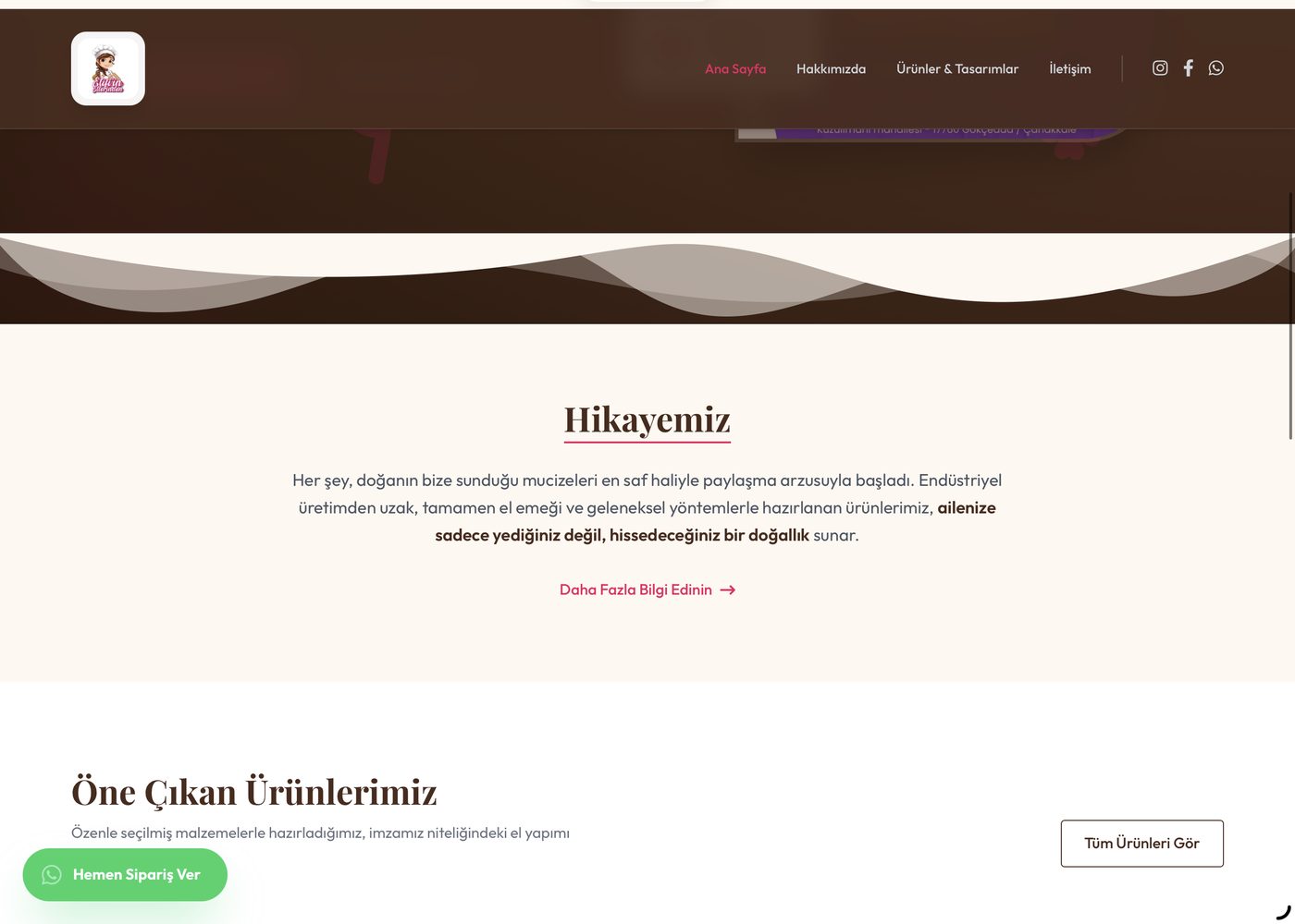 Elifin Ellerinden web sitesi özel tasarımlar